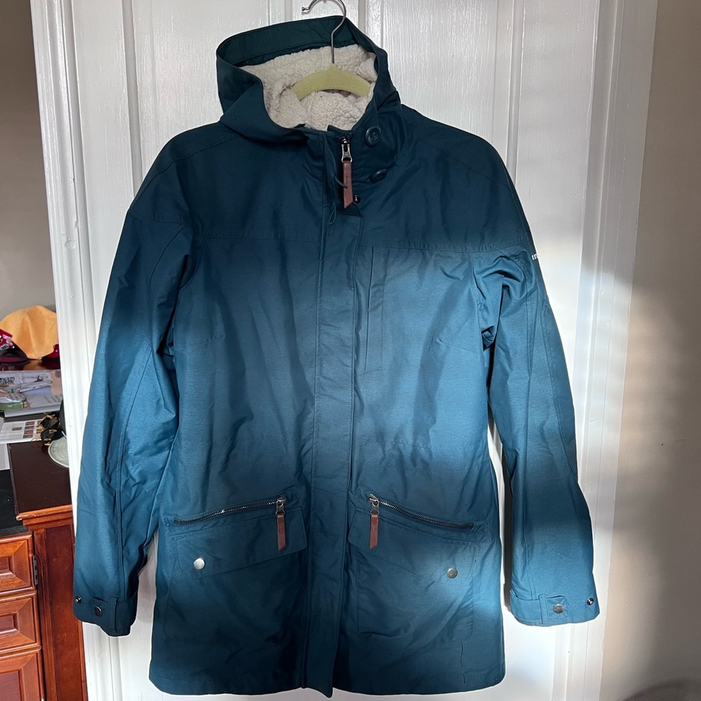 Columbia Women’s Small Teal Hooded Winter Coat